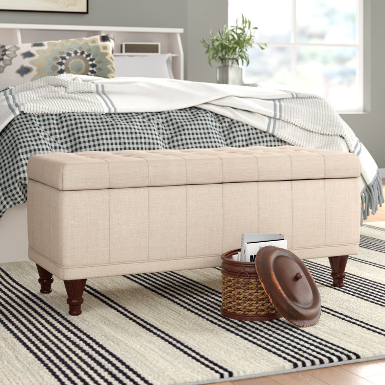 Alcott Hill® Clingensmith Upholstered Flip Top Storage Bench & Reviews Wayfair Canada